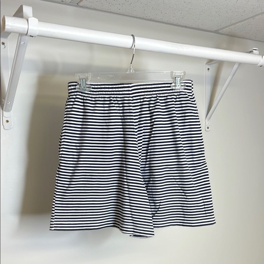 Vintage Heirlooms‎ Striped Navy and White Cotton Shorts- S